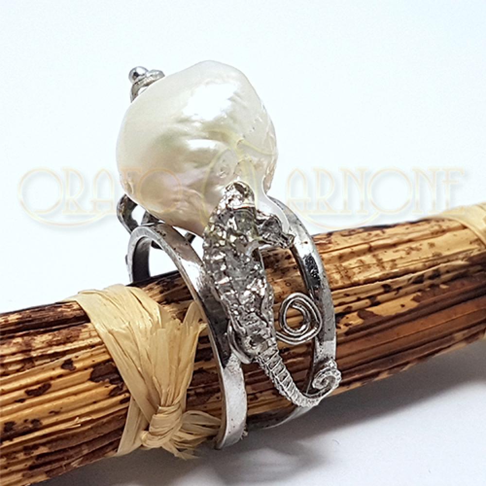 Anello argento con perla cod108